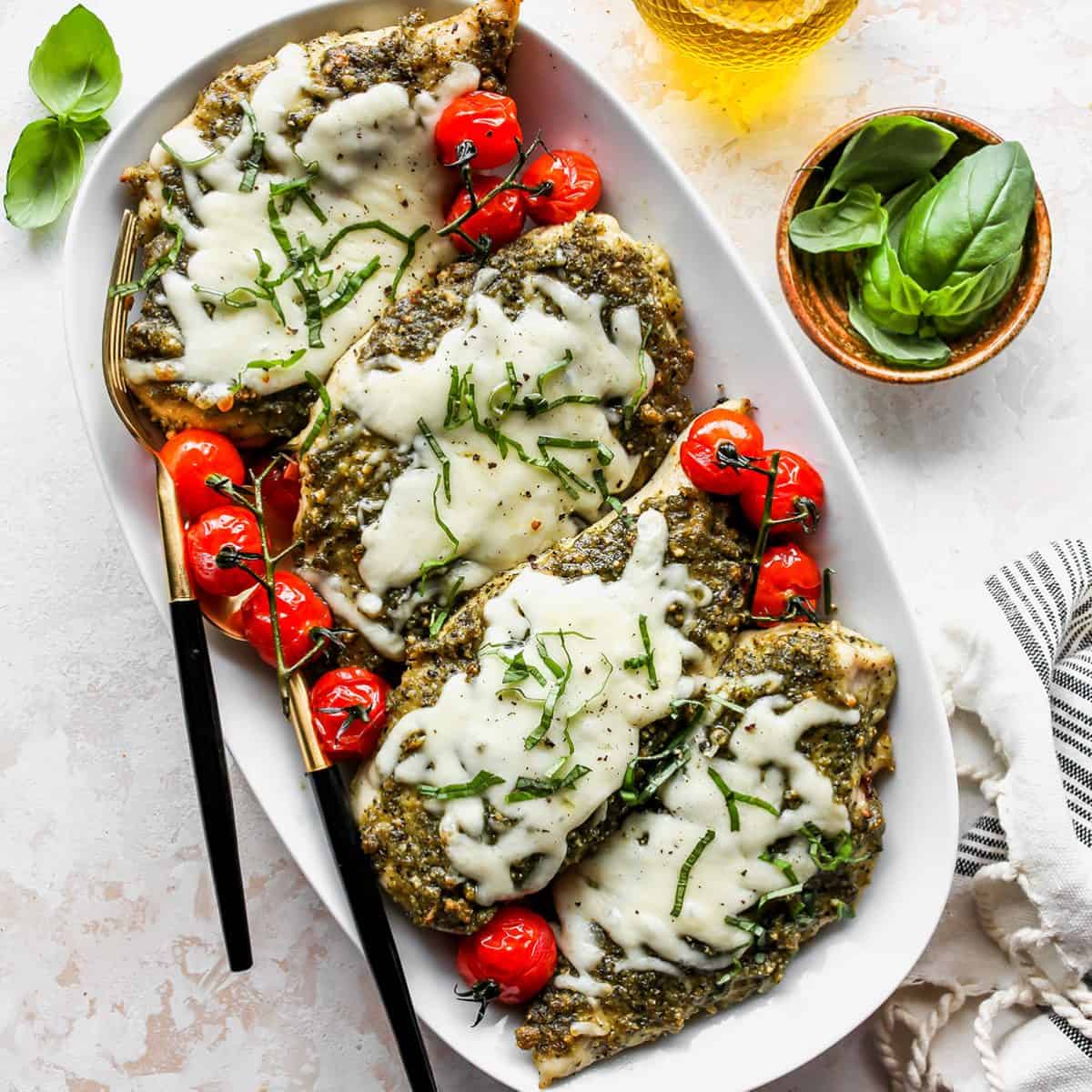 best Chicken Breast Recipes - pesto chicken