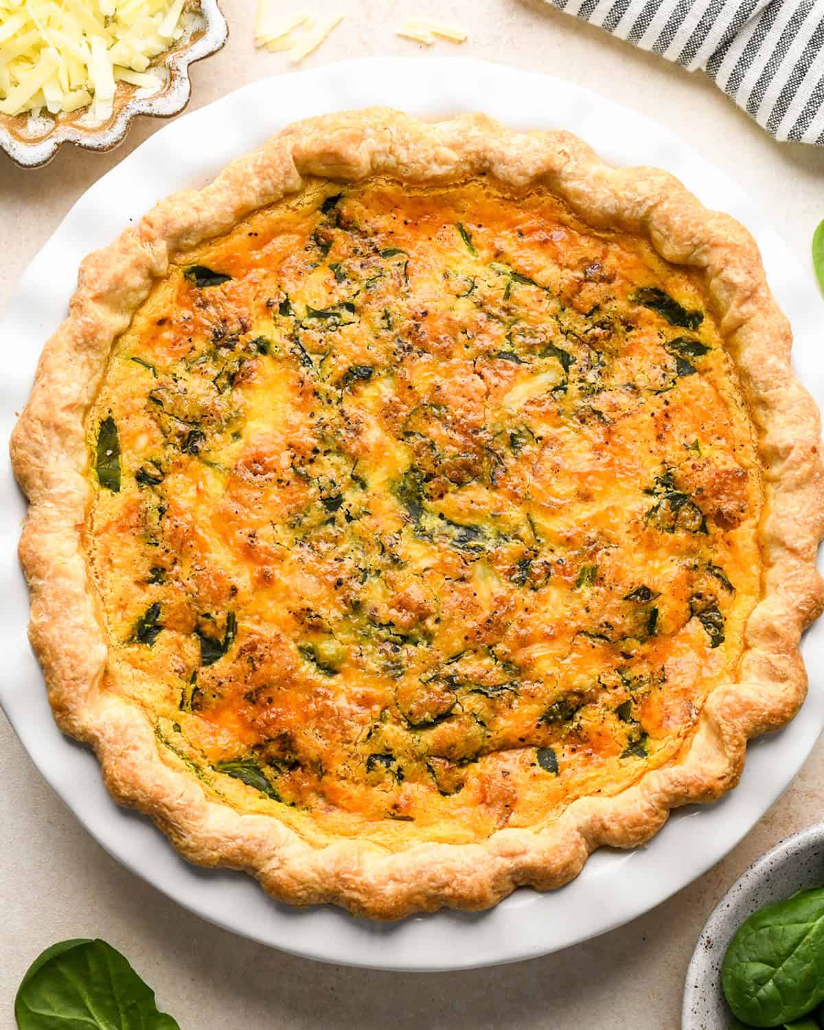 Best Easy Quiche Recipe in a pie dish