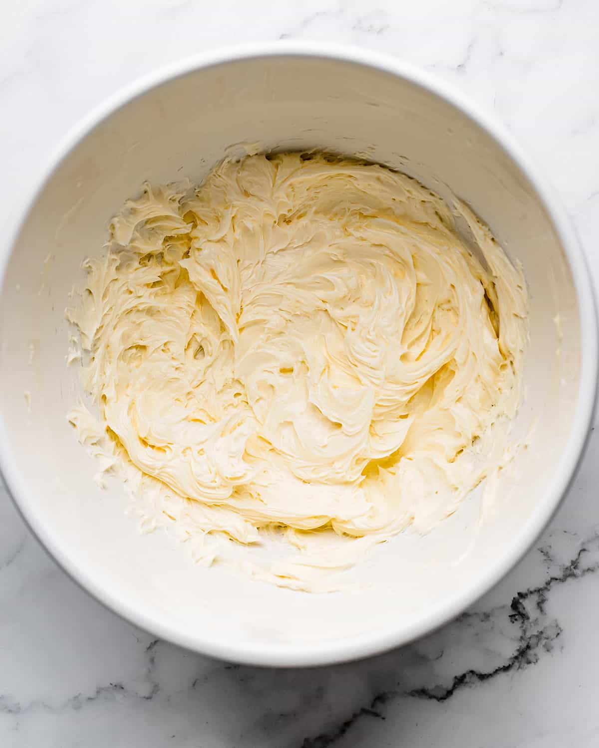 butter beaten in a bowl