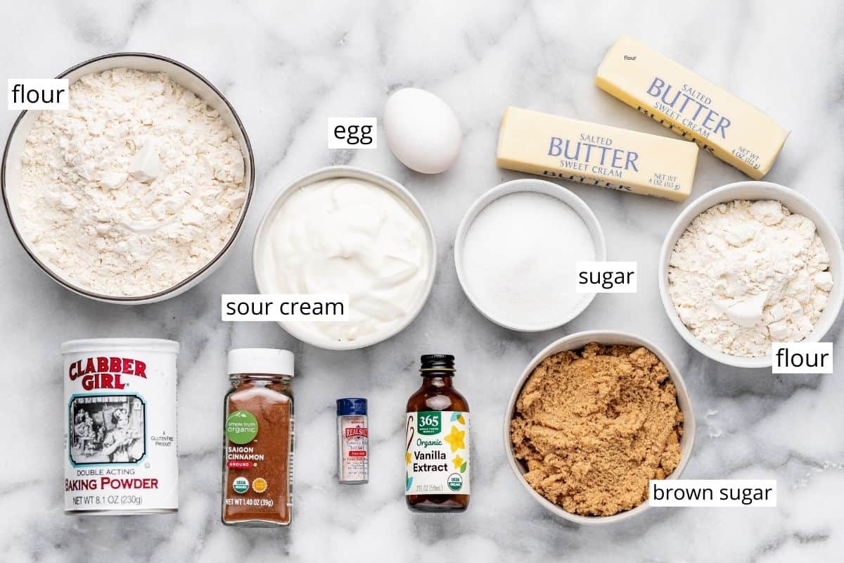 ingredients in this Cinnamon Coffee Cake recipe