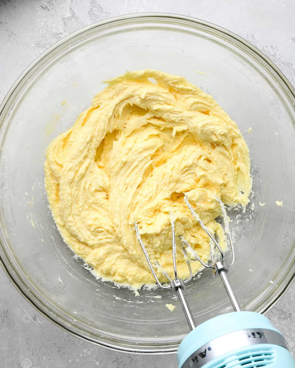 How to Make Easy Sugar Cookies - after beating in egg and vanilla with a hand mixer