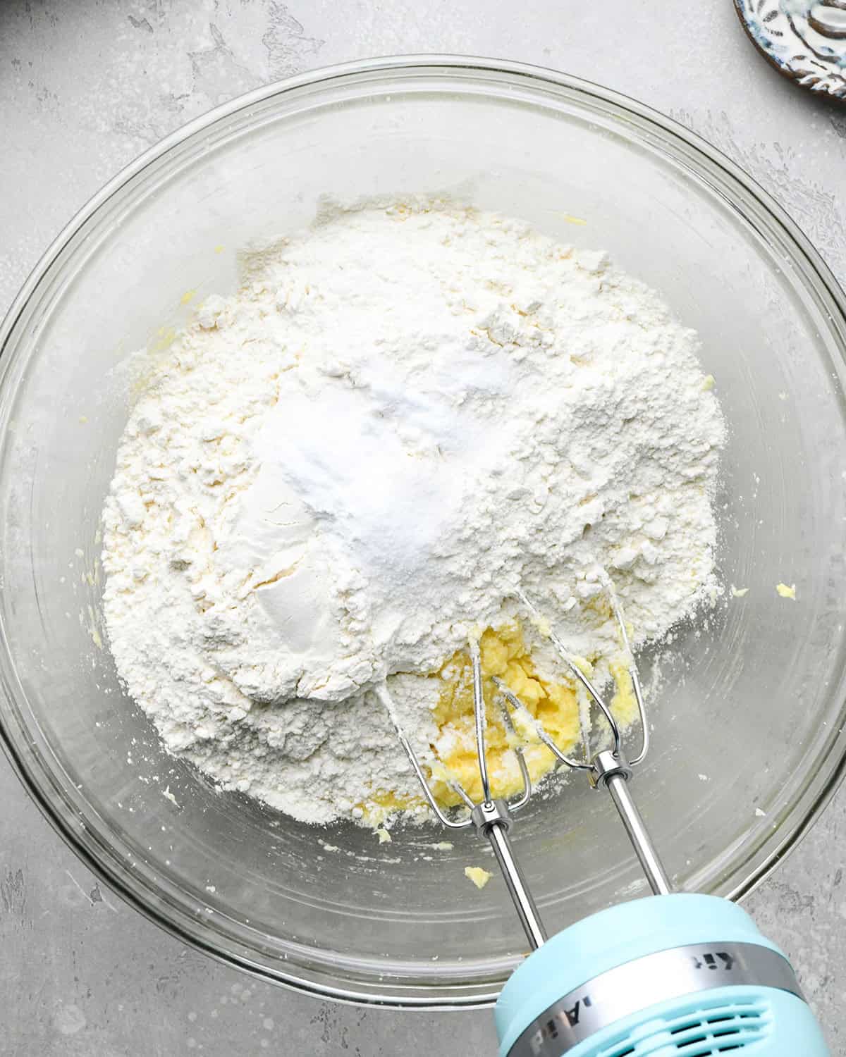 How to Make Easy Sugar Cookies - adding dry ingredients before mixing