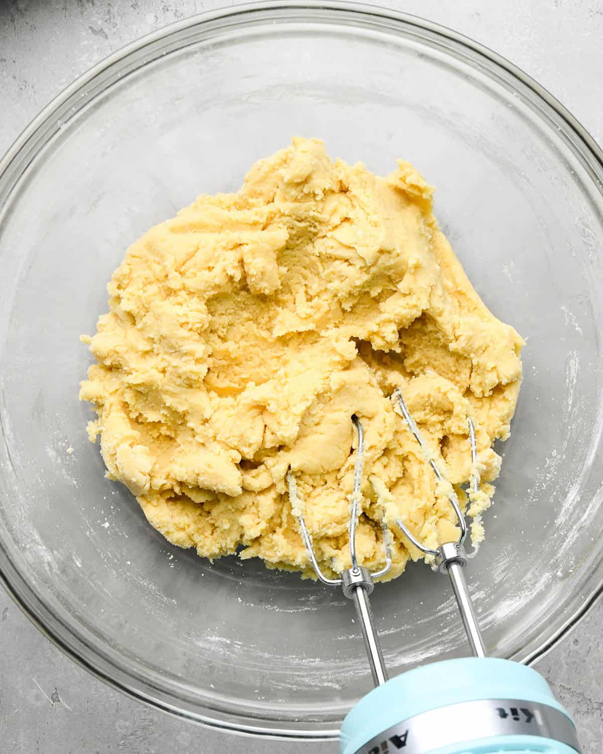 How to Make Easy Sugar Cookies - after beating in dry ingredients