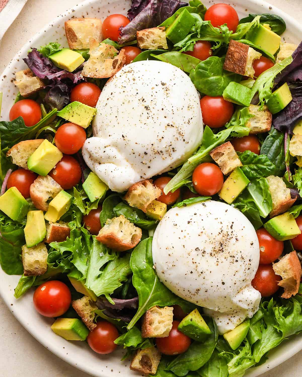 Homemade Croutons on a salad