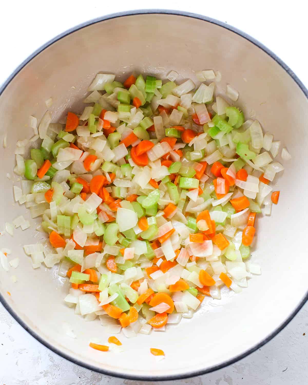 How to Make Butternut Squash Soup - vegetables in a pot after cooking