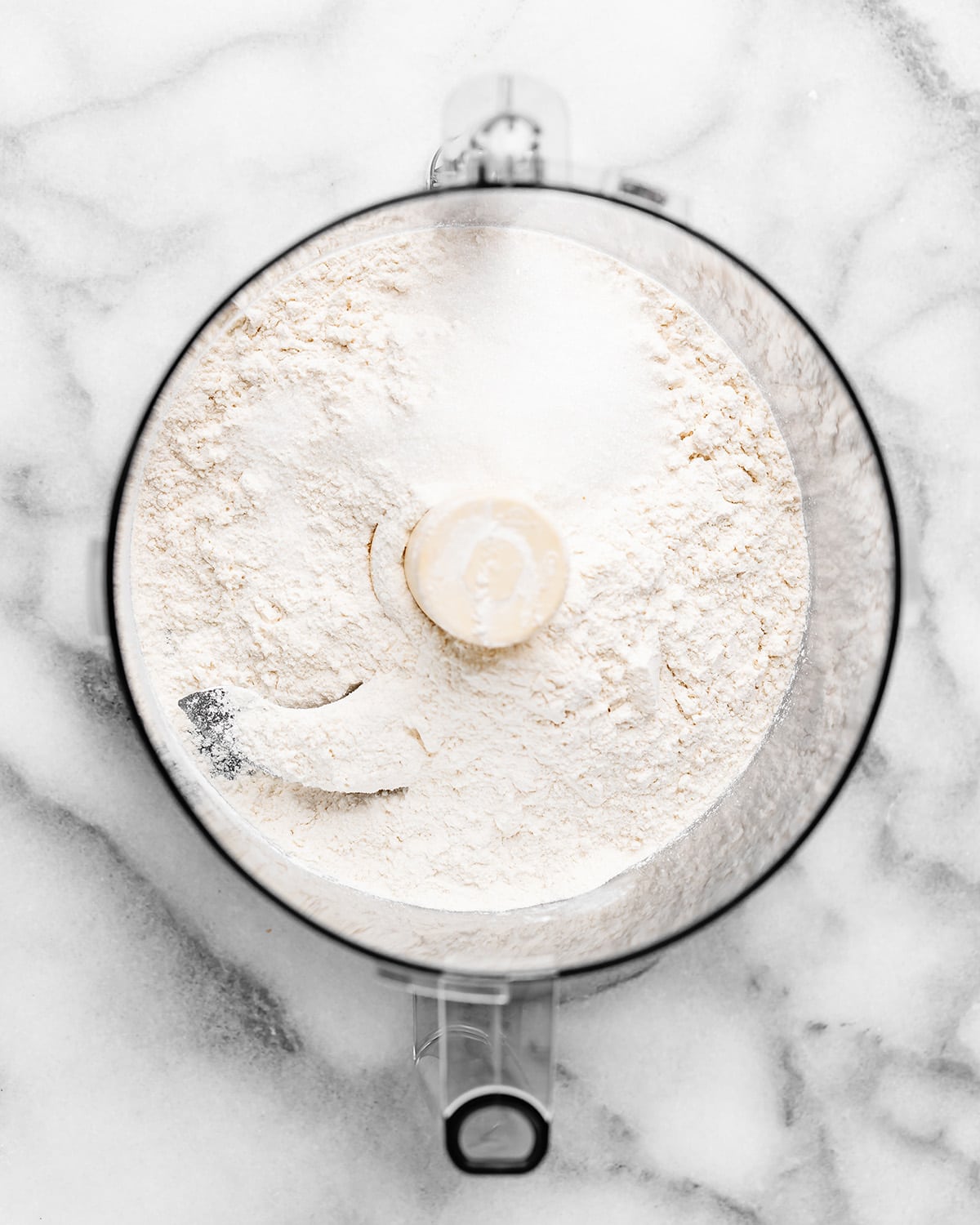 how to make French silk pie crust - combining dry ingredients in a food processor