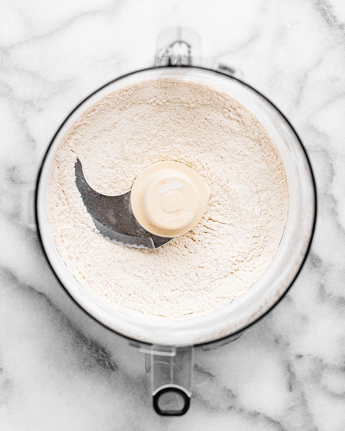 how to make French silk pie crust - combining dry ingredients in a food processor