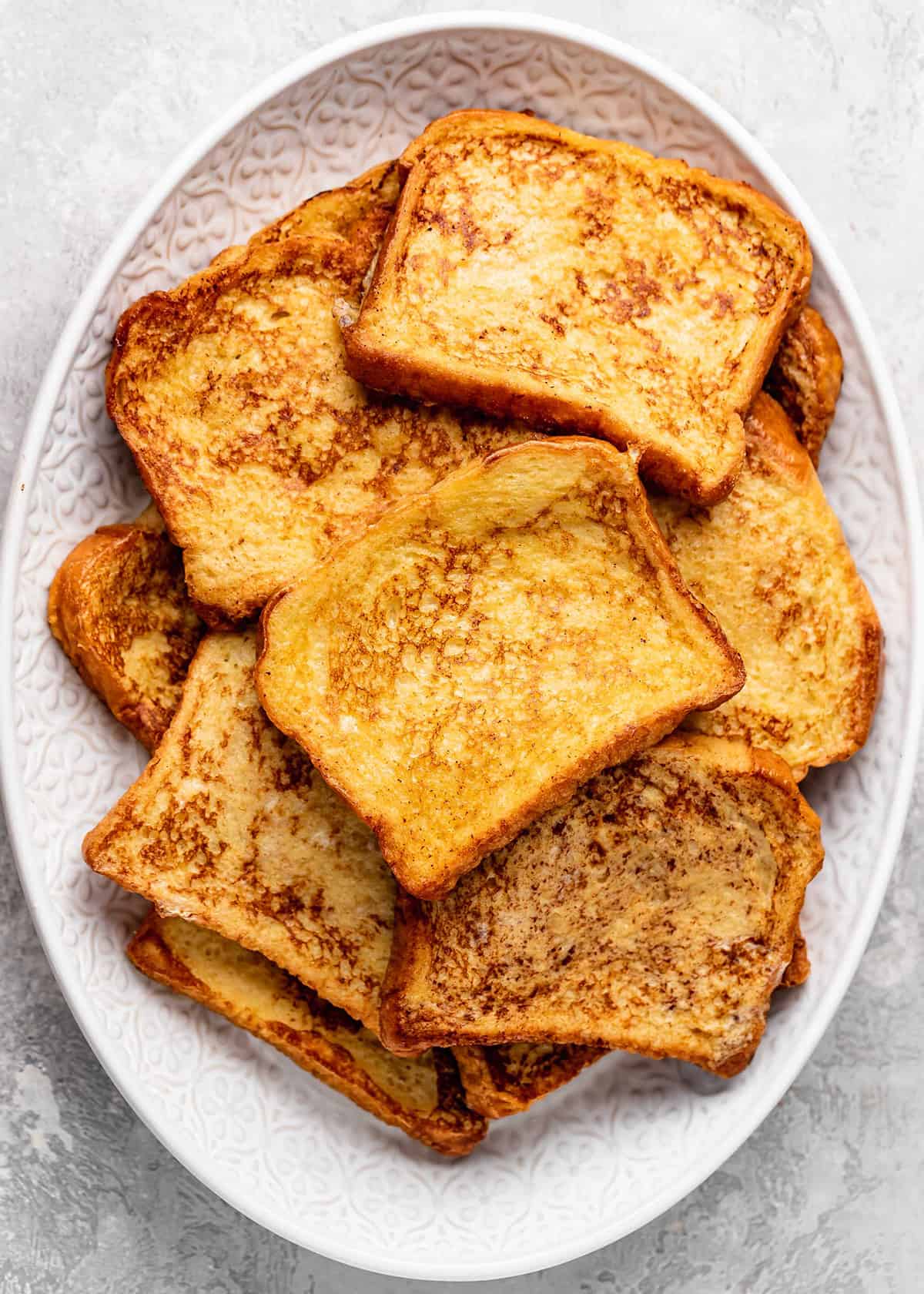 11 piece of French Toast on a baking dish