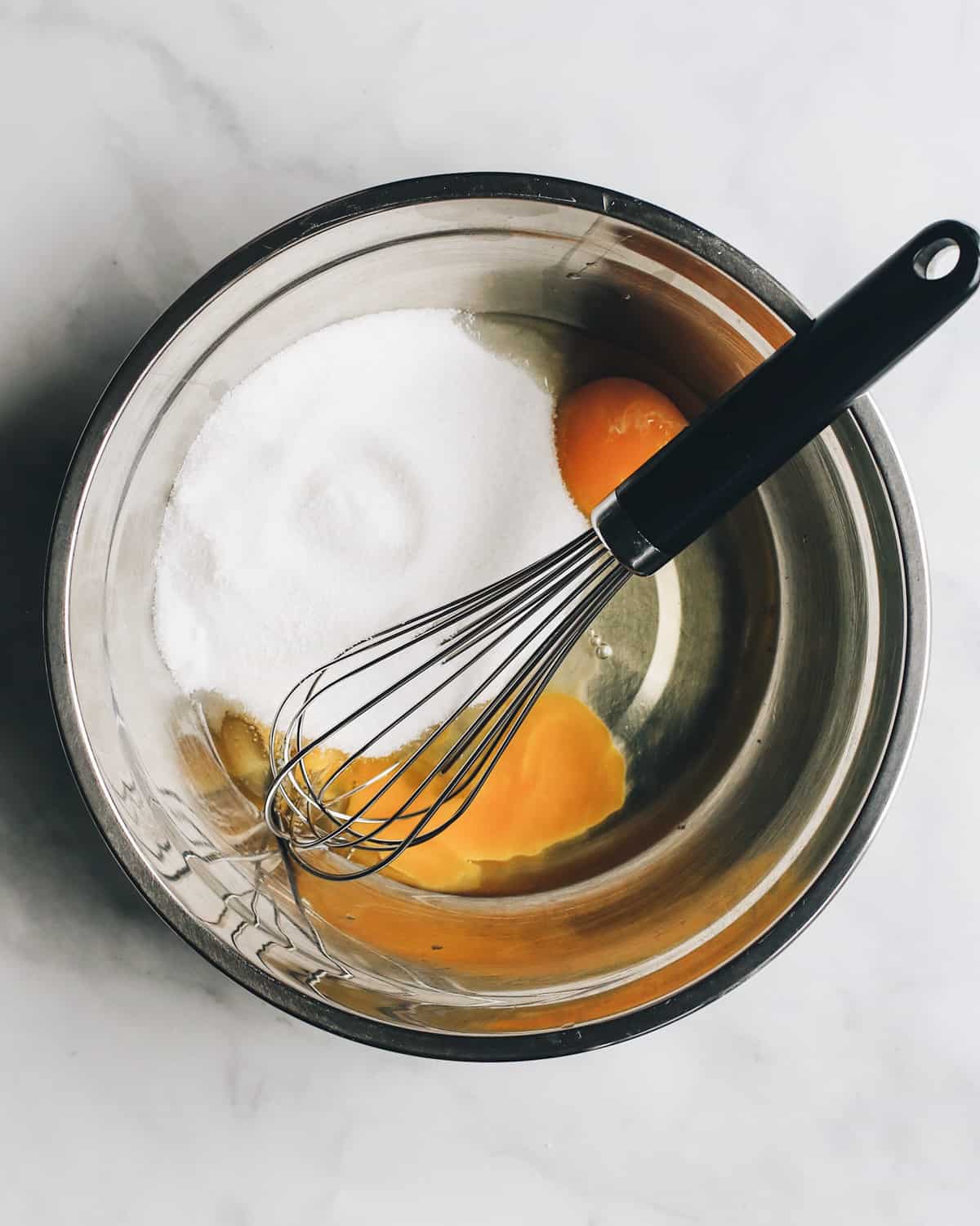 How to Make Lemon Bars - making the filling in a bowl
