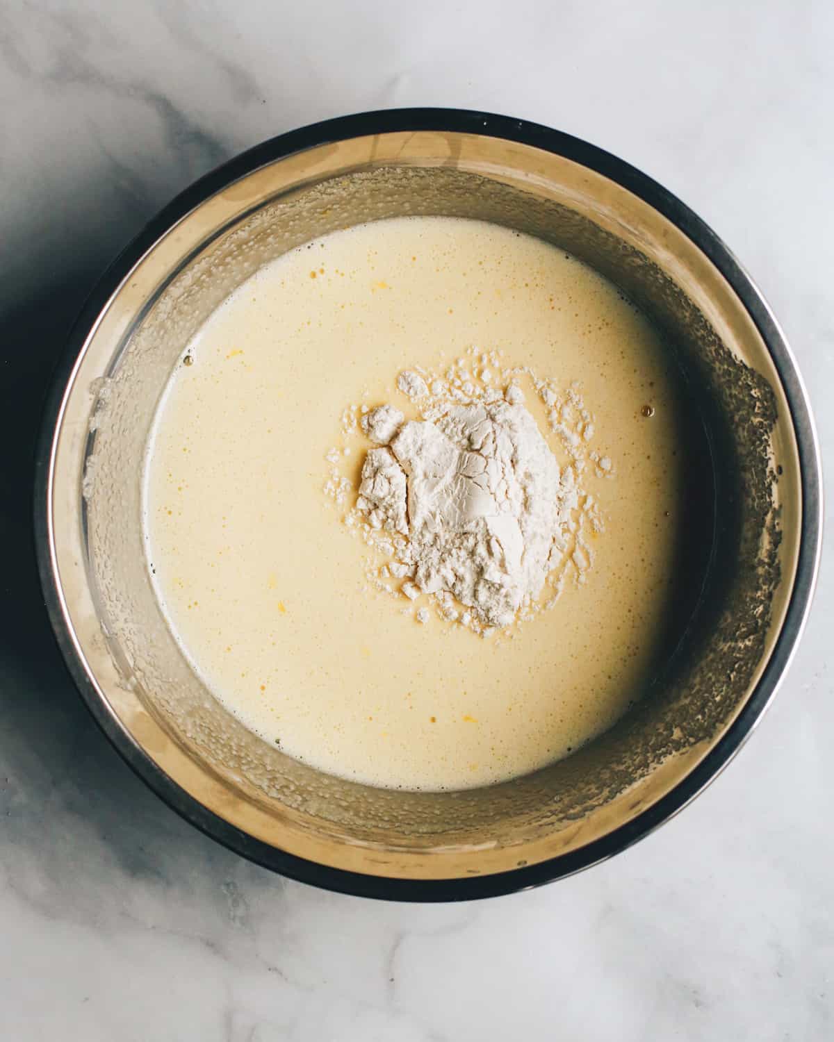 How to Make Lemon Bars - making the filling in a bowl