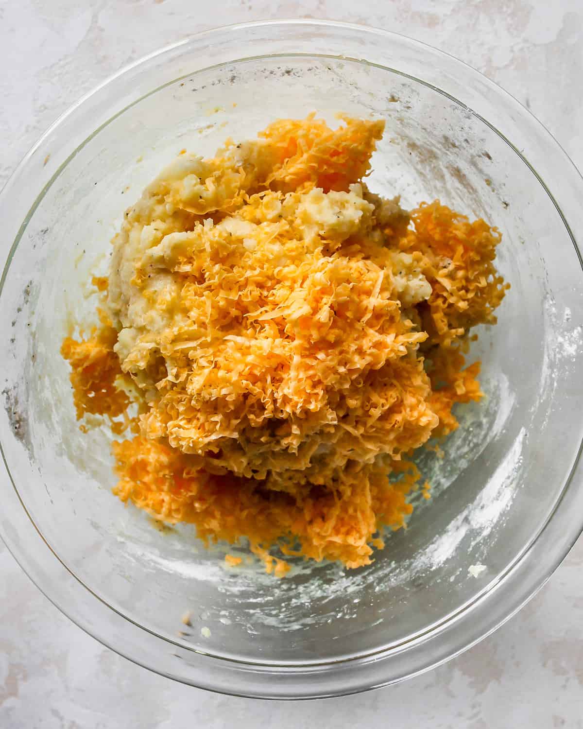 How To Make Potato Pancakes - cheese added before mixing