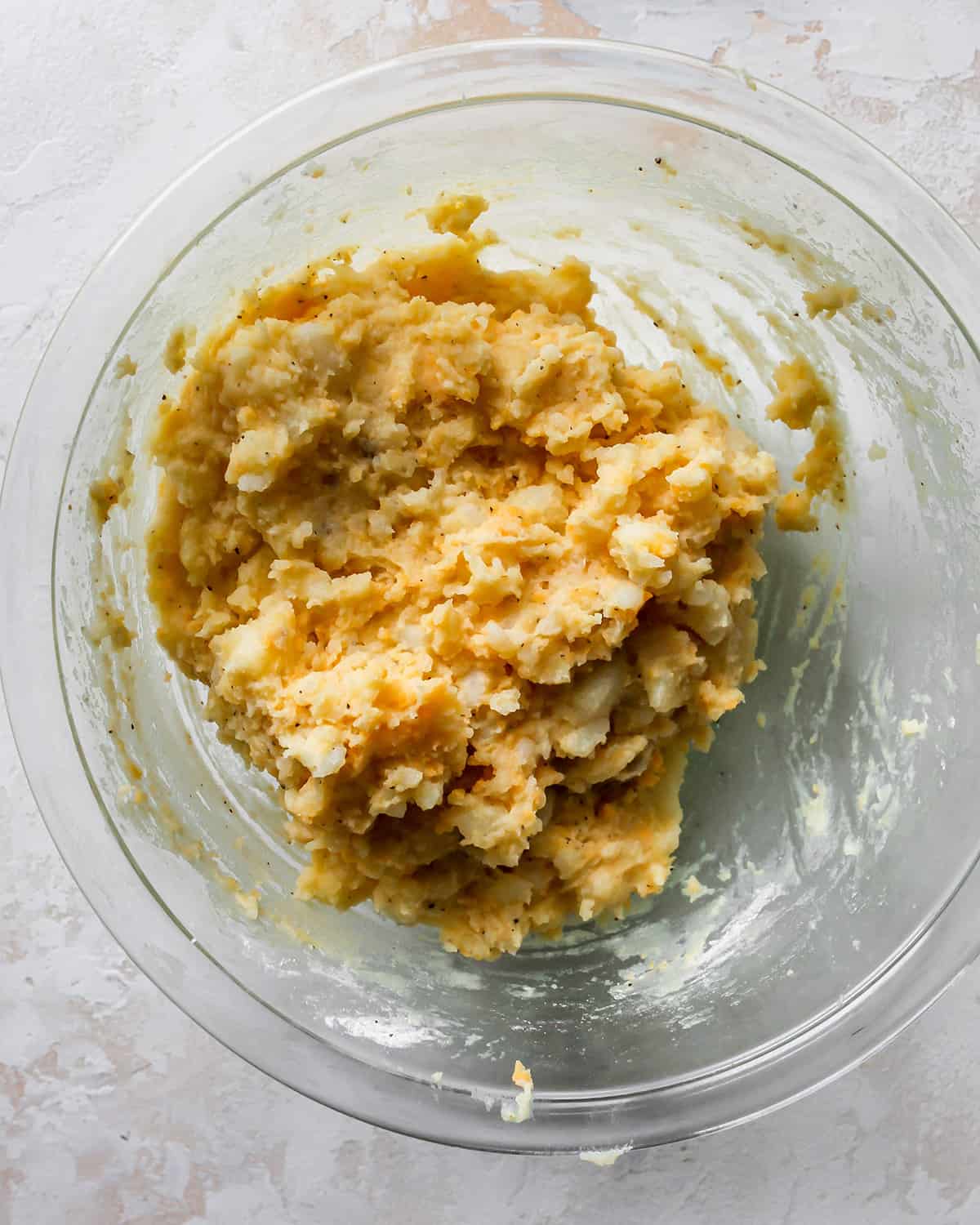 How To Make Potato Pancakes - after stirring in cheese