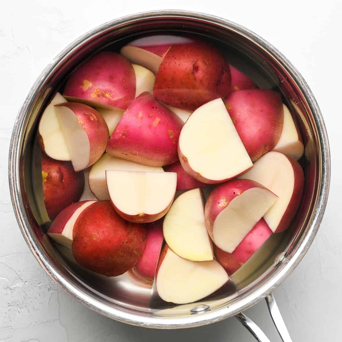 boiling potatoes for potato salad