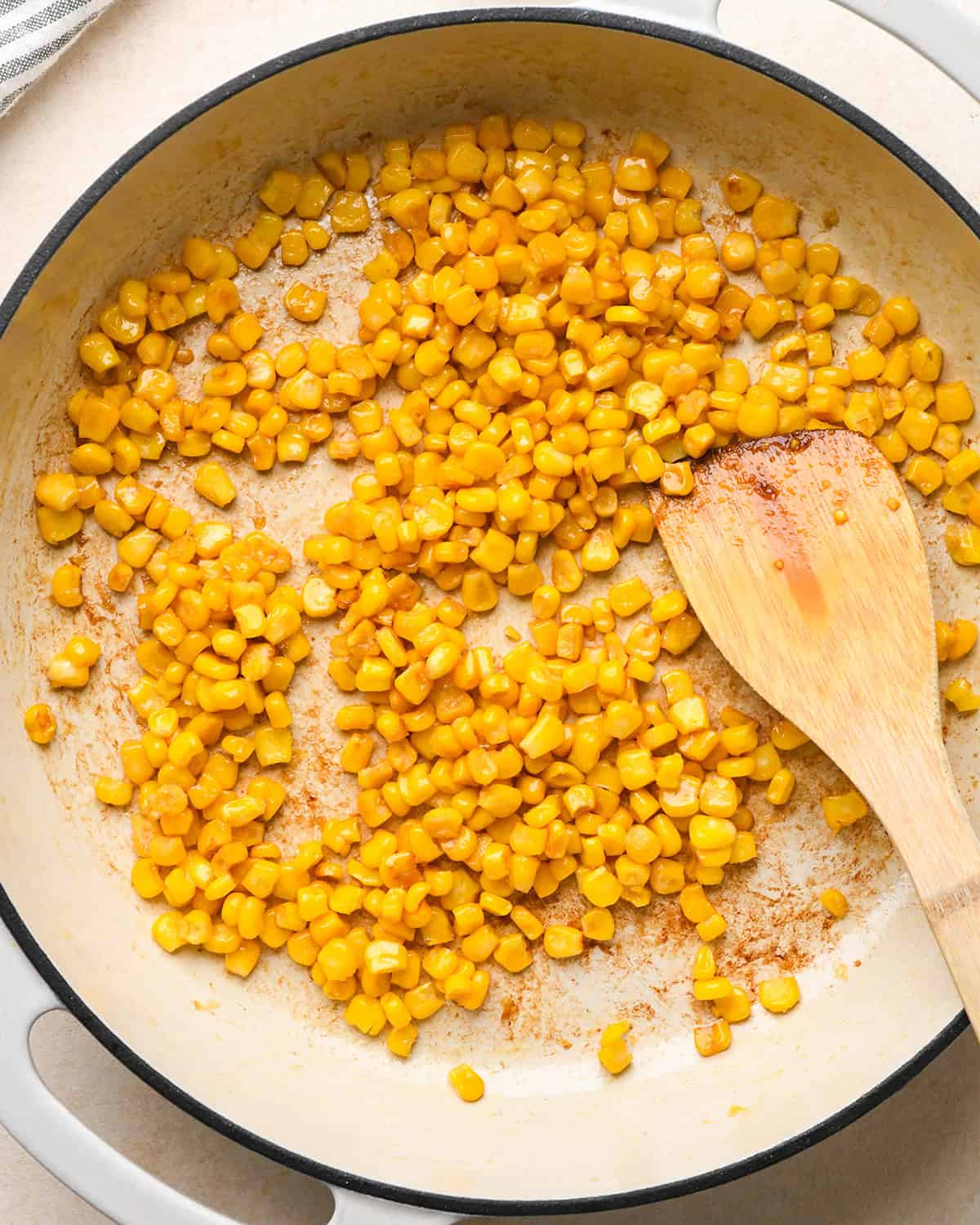 Recipe for Taco Bowls - cooked corn