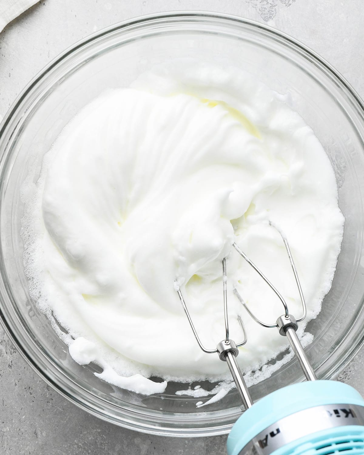 How to Make Waffles - egg whites in a bowl after beating