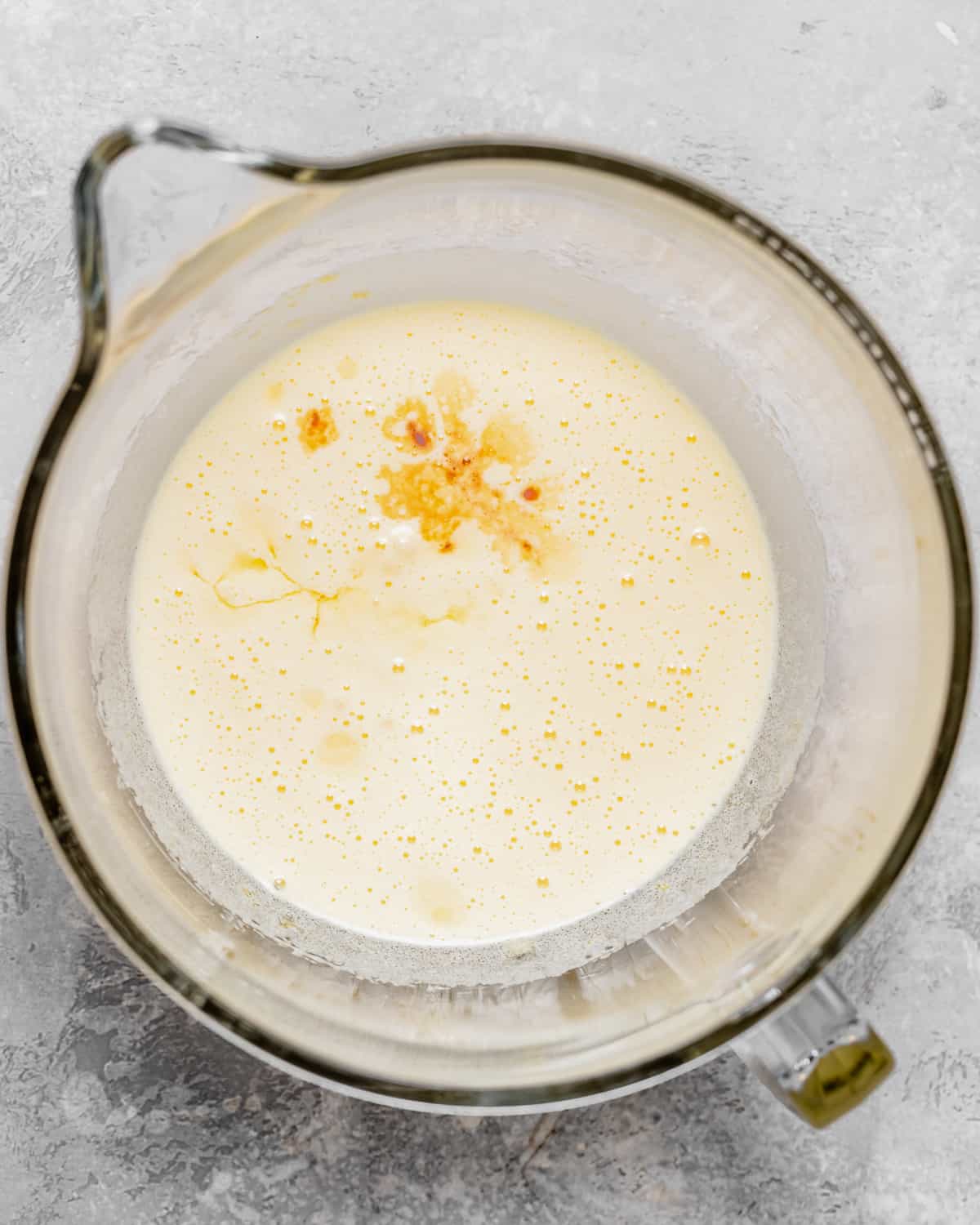 how to make White Chocolate Brownies - adding vanilla before stirring