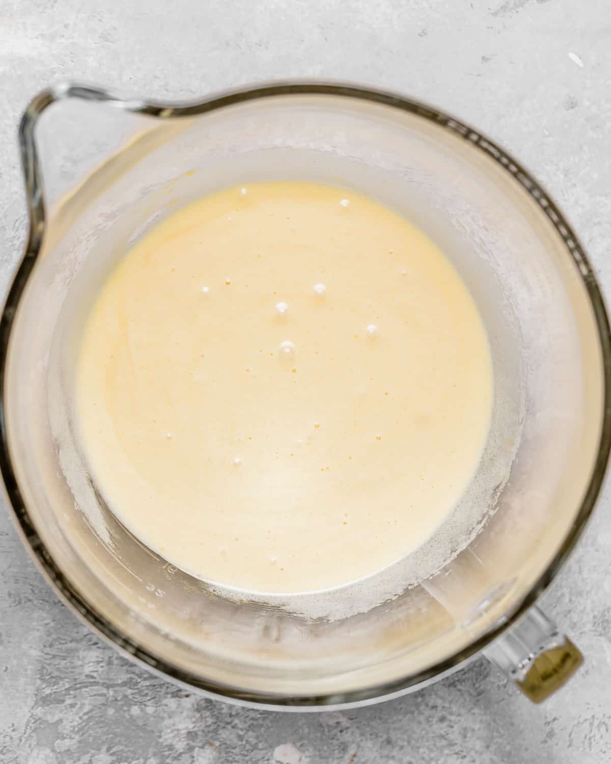 how to make White Chocolate Brownies - after stirring in vanilla