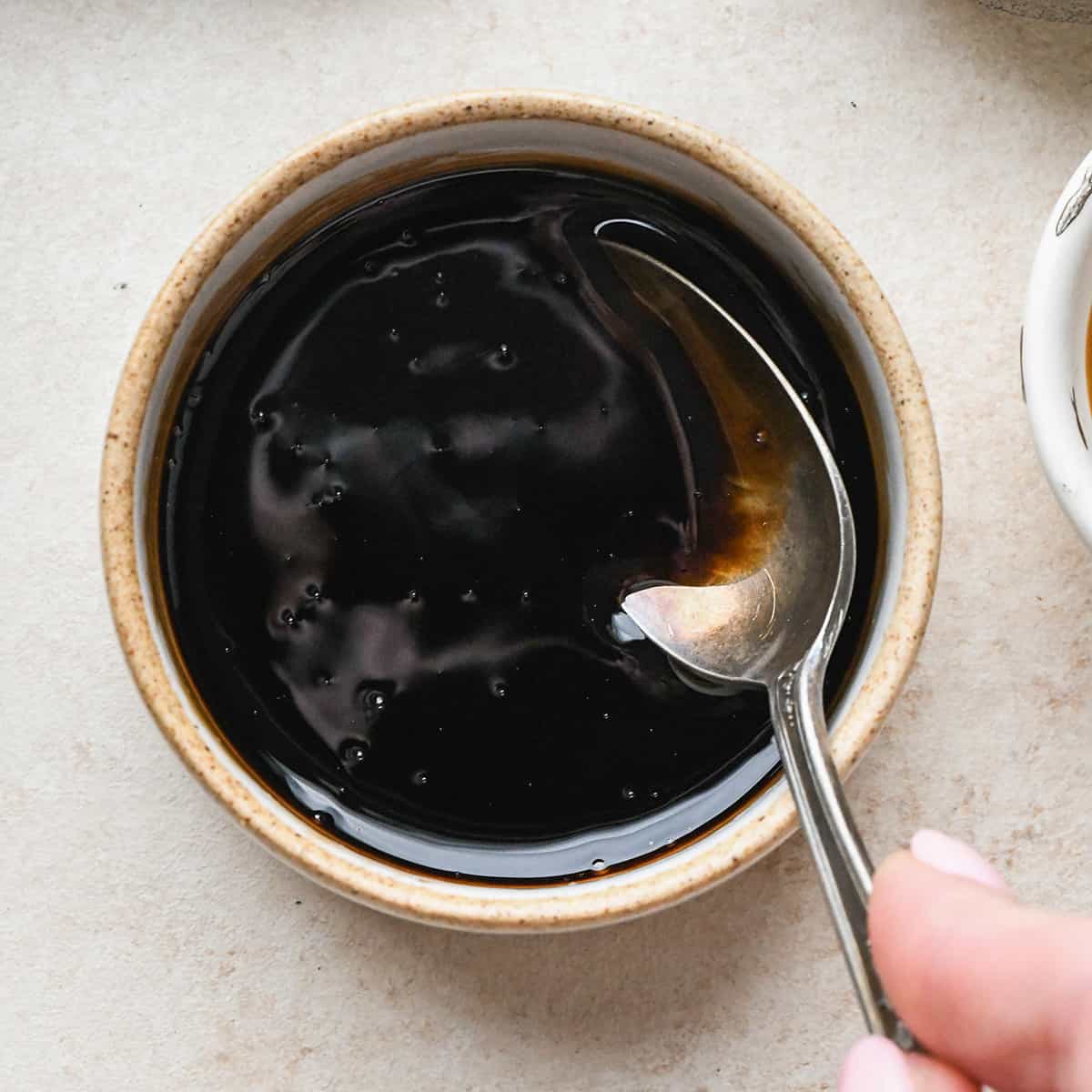 balsamic glaze in a bowl for roasted beets