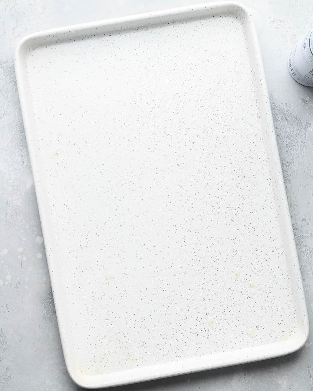 How to Roast Chickpeas - greased pan