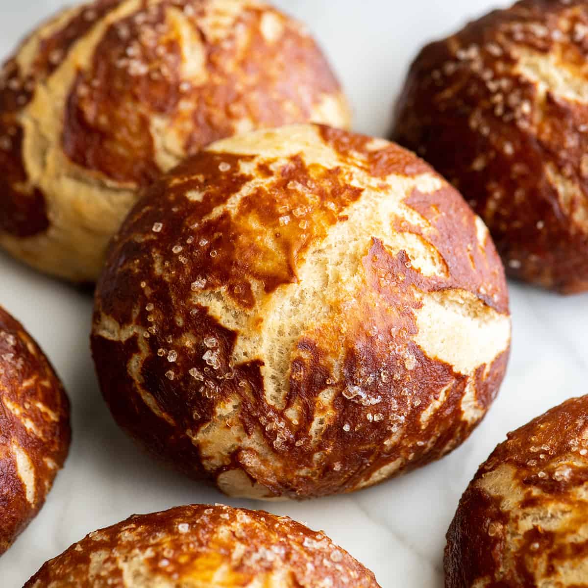 6 pretzel rolls